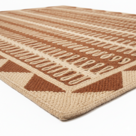 Terracotta Harmony: Handwoven Jute Rug of Earth & Elegance || GEREA 202510