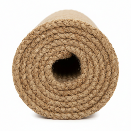 Durable Rectangular Jute Rug - Solid Natural Weave with Defined Edge || GEREO 202501