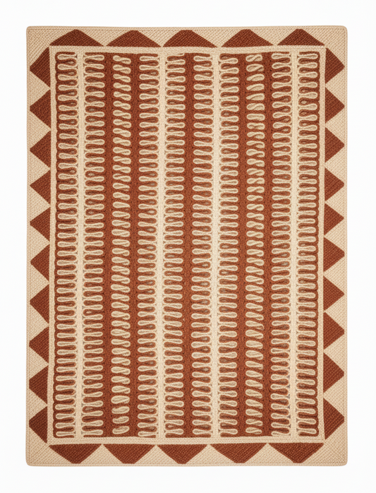 Terracotta Harmony: Handwoven Jute Rug of Earth & Elegance || GEREA 202510