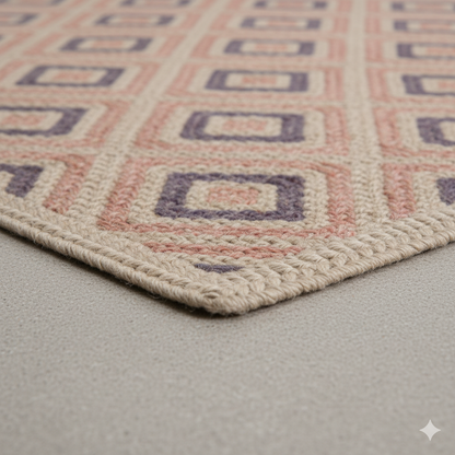 Artisan Braided Jute Area Rug - Cranberry & Natural || GEREA 202513