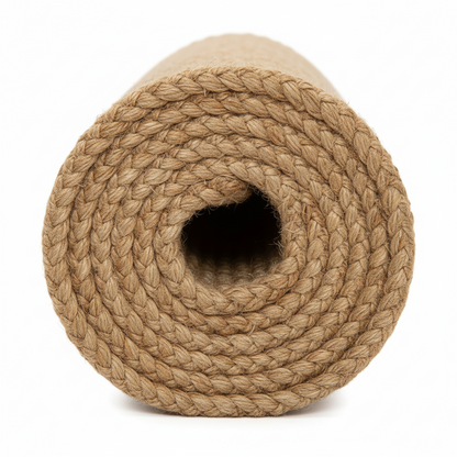 Durable Rectangular Jute Rug - Solid Natural Weave with Defined Edge || GEREO 202501