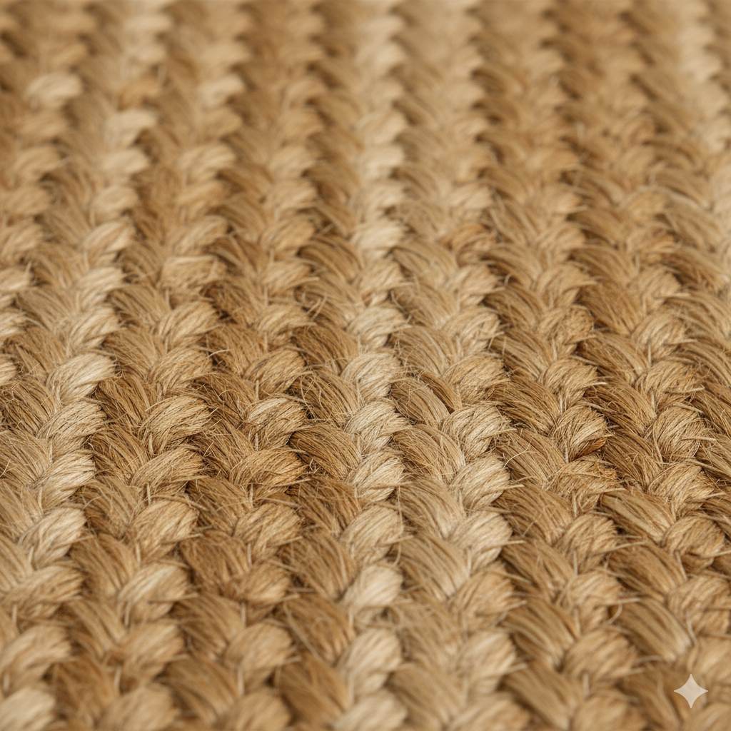 Durable Hand-Braided Oval Jute Area Rug - Earth Tone Stripe Design